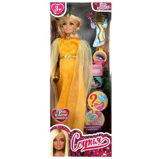 Кукла 29 см София беременная, руки и ноги сгиб, ресницы, акс, кор КАРАПУЗ в кор.24шт