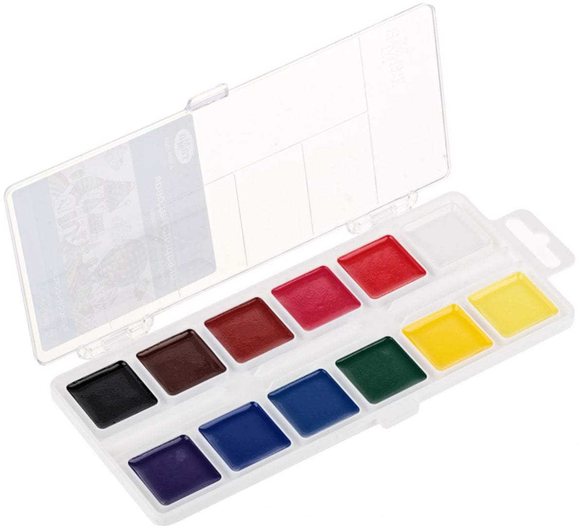 Акварель Классическая 12 цветов, медовая, без кисти
