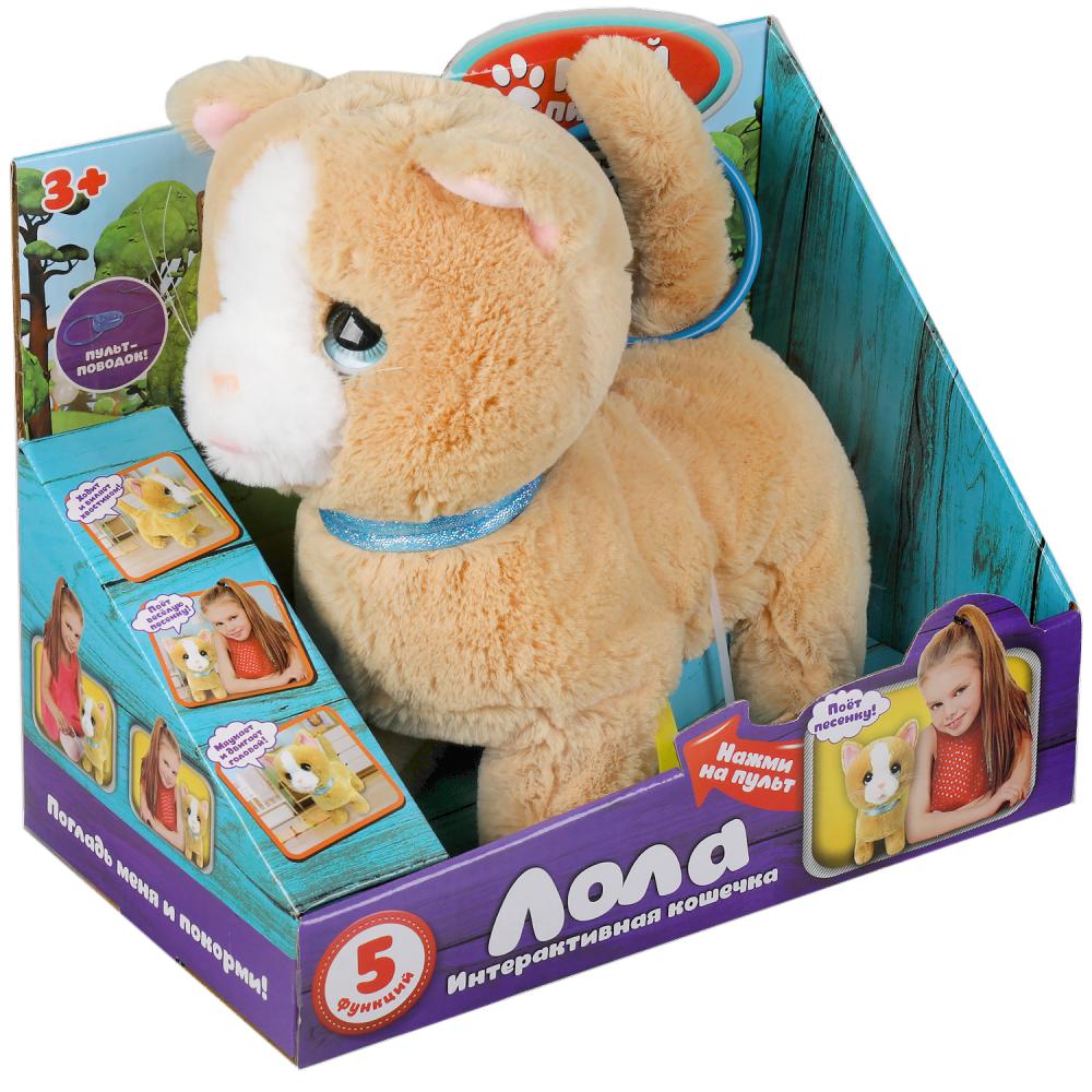 Интерактивная кошечка КУЗНЕЦОВА лола 22см с пультом-поводком, озвучен МОЙ ПИТОМЕЦ в кор.12шт