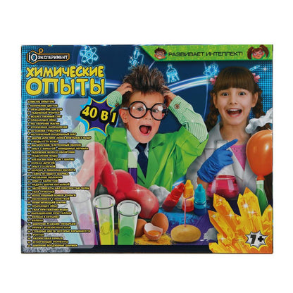 Набор опытов химия, 40-в-1 IQ Experiment в кор.8шт