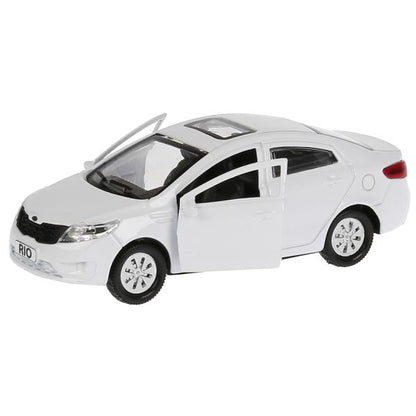 Machine en métal KIA RIO de 12 cm, double, bagage, inerce, blanc, cor. Parc technologique dans le cor.2*36шт