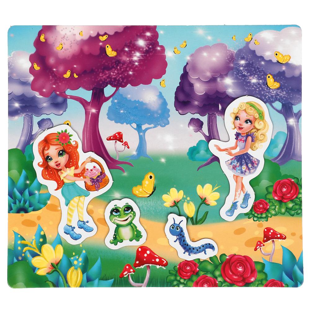 Развивающая игра на магнитах в кор., 20эл., "Лесные волшебницы. Волшебный лес". Умные игры в кор.7шт