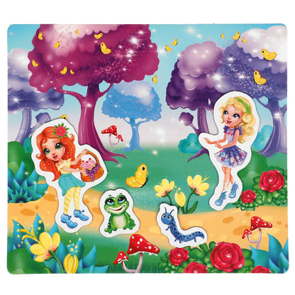 Развивающая игра на магнитах в кор., 20эл., "Лесные волшебницы. Волшебный лес". Умные игры в кор.7шт