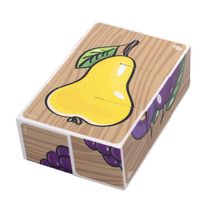 Кубики "Фрукты" (без обклейки) 6 шт Jouets pour bébé