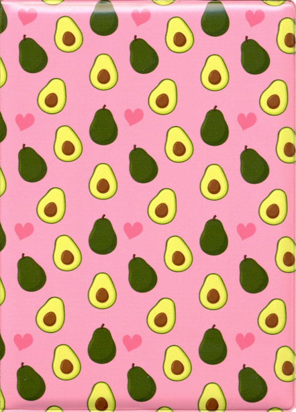 Обложка для паспорта "Авокадо"/розовый фон