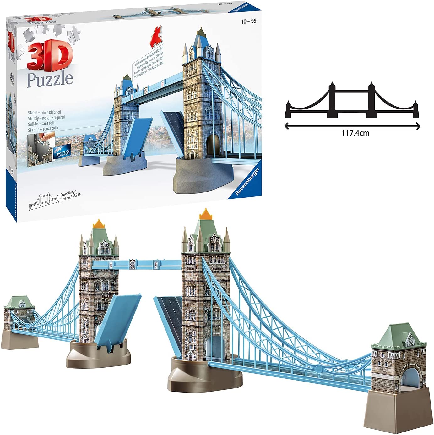 Ravensburger. Пазл карт. 3D 216 "Тауэрский мост" арт.12559