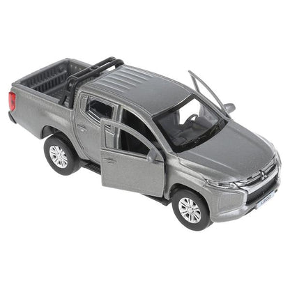 Технопарк. Модель "Mitsubishi L200 Pickup" матовый серый 13см, металл двери, багаж арт.L200-12FIL-GY
