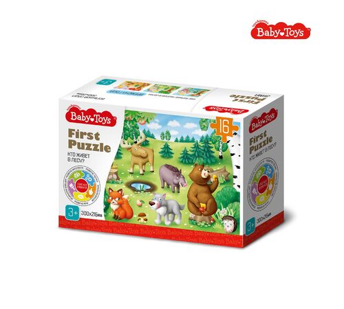 Puzzle premier puzzle «Кто живет в Лесу» (16 éléments), jouets pour bébé