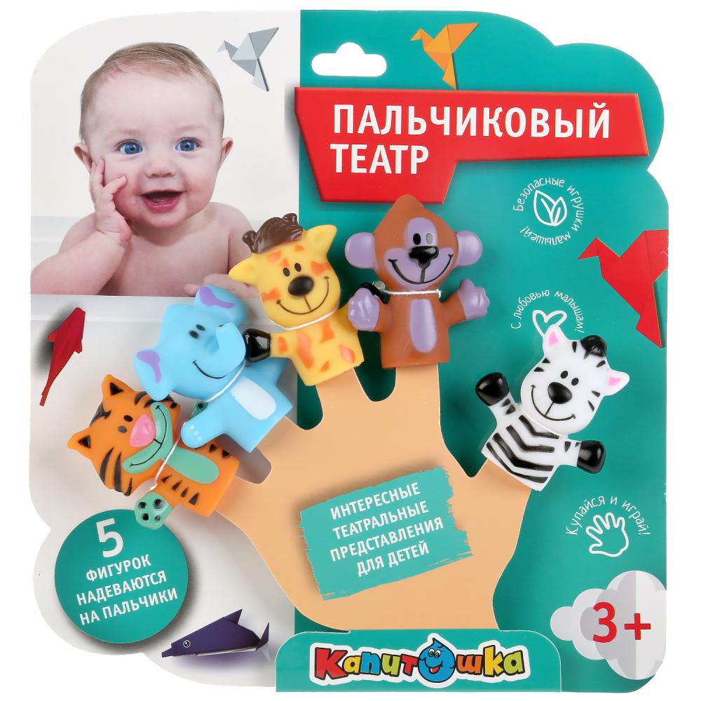 TLX-38-R Игрушка пластизоль для ванны пальчиковый театр зоопарк блистер КАПИТОШКА в кор.24шт