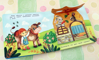 Веселые окошки для любознательных малышей. Книжка с двойными окошками. "Кто в домике живёт?"
