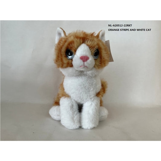 Игрушка мягкая кошка рыжая 22 см, без чипа, в пакете "МУЛЬТИ-ПУЛЬТИ" в кор.24шт
