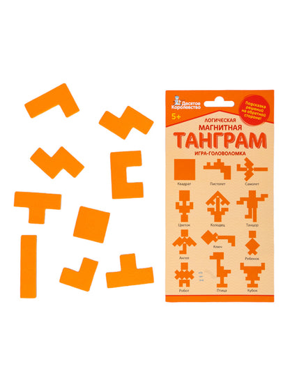 Игра магнитная головоломка "ТАНГРАМ" квадрат (европодвес)