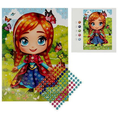 Аппликация стразами в пакете 15*21 см принцесса МУЛЬТИ АРТ в кор.100шт