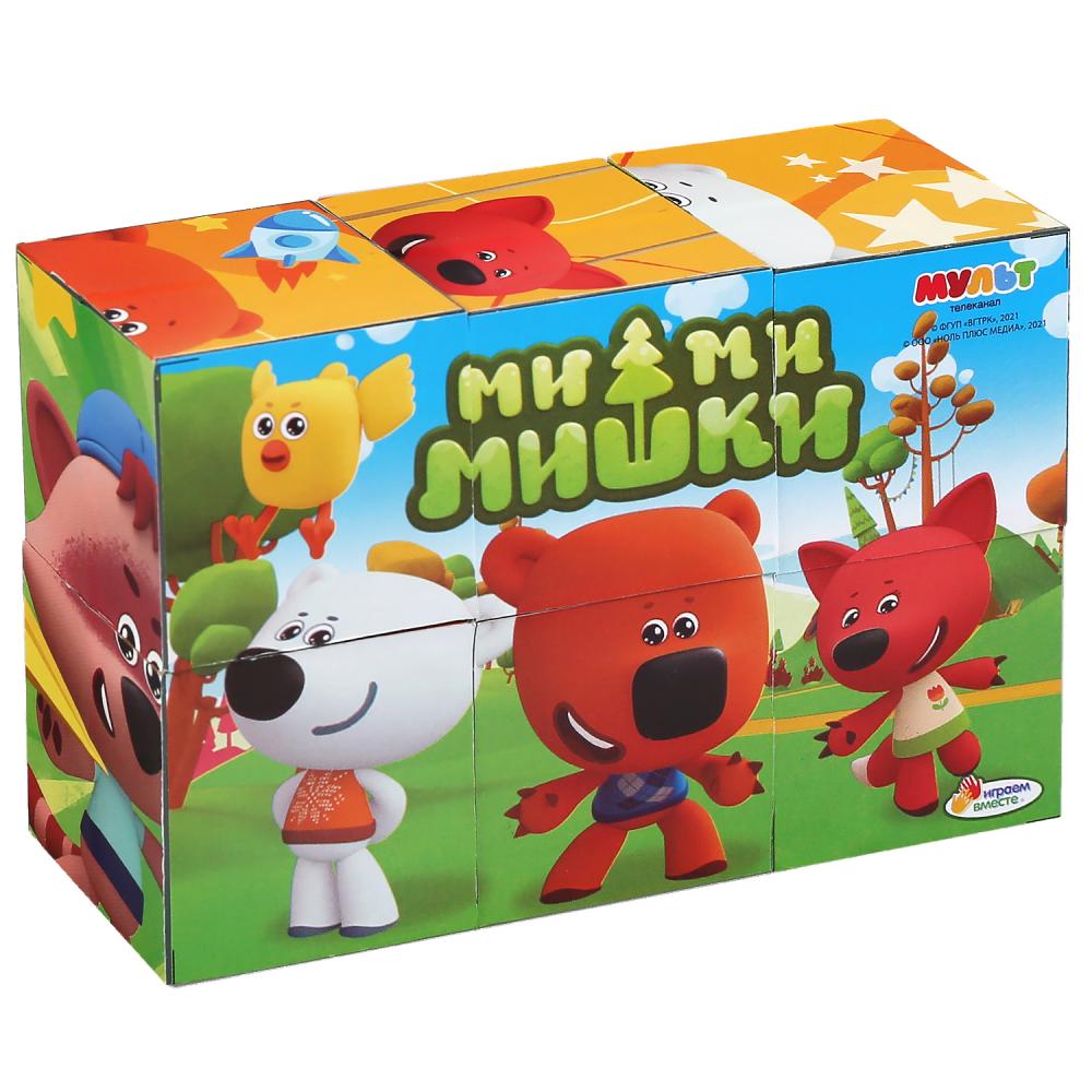 Набор из 6-и кубиков-пленка Ми-ми-мишки настольные игры ИГРАЕМ ВМЕСТЕ в кор.54наб
