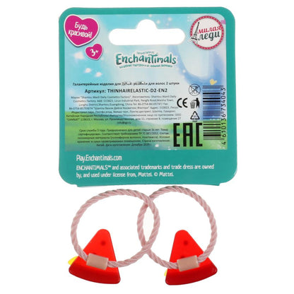 Акс-ры д/девочек ЭНЧАНТИМАЛС резинки д/волос с украш. арбуз тонкие 2шт МИЛАЯ ЛЕДИ уп-10шт в кор150уп