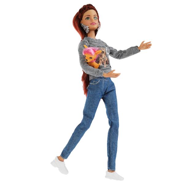 Кукла 29 см София с питомцами, с акс, руки и ноги сгибаются в кор КАРАПУЗ в кор.24шт