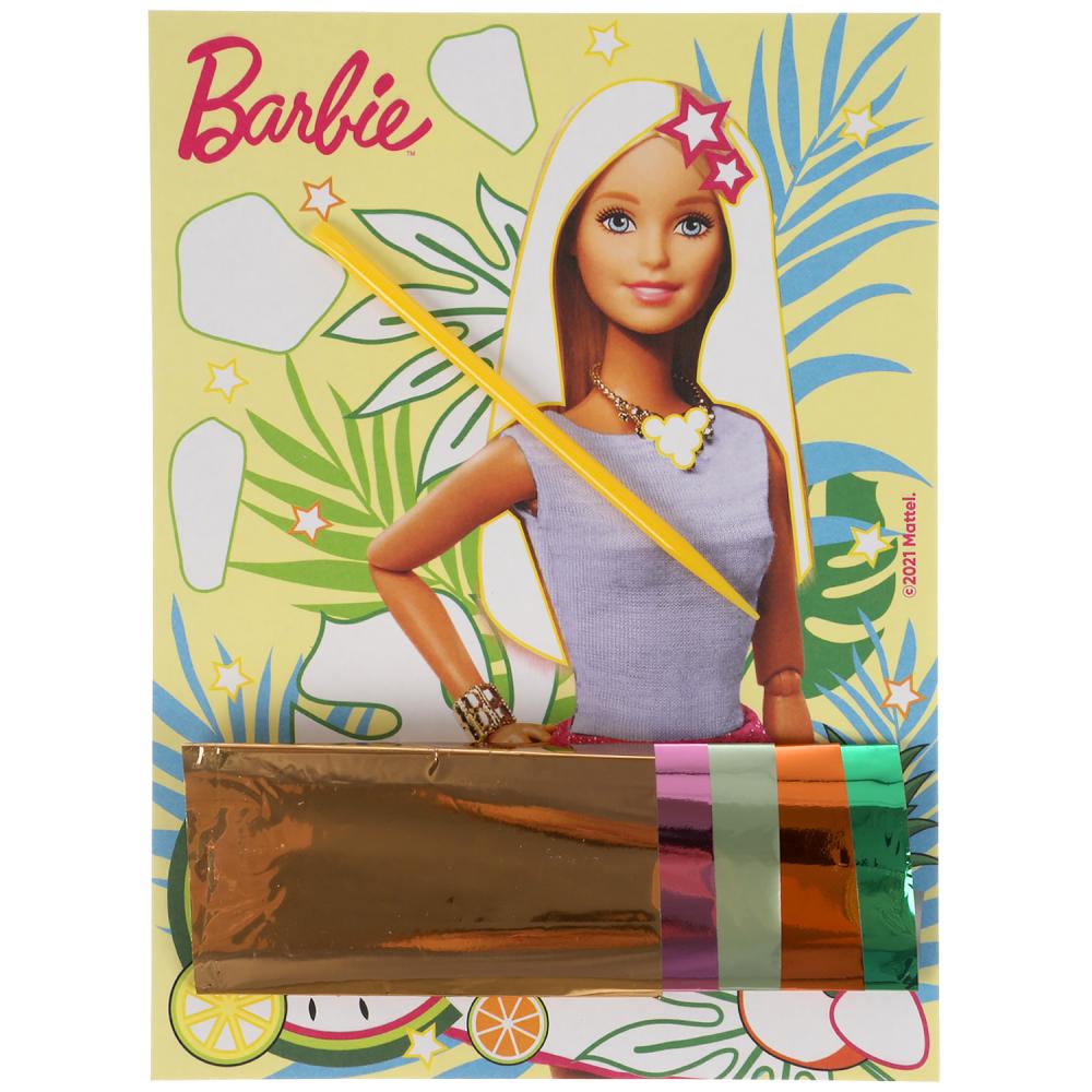 Набор д/детского тв-ва БАРБИ аппликация из фольги (17х23 см) МУЛЬТИ АРТ в кор.100шт