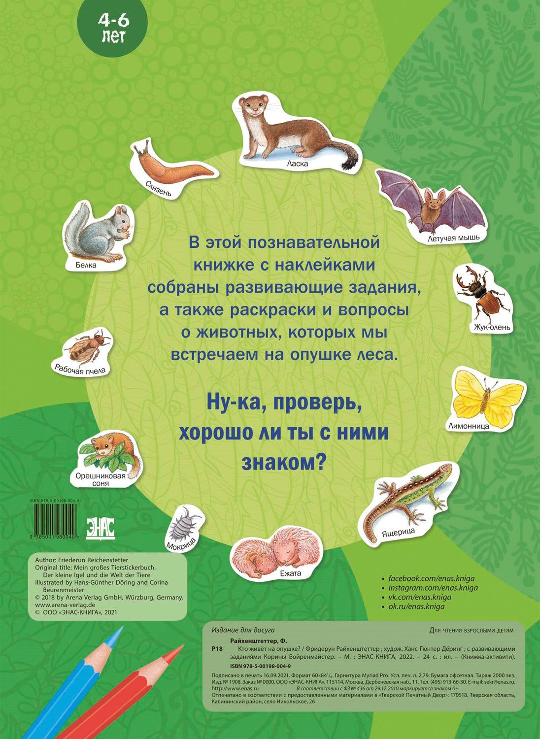 Кто живёт на опушке? Книжка-активити с развивающими заданиями, головоломками, наклейками (СНИЖЕНА ЦЕНА)