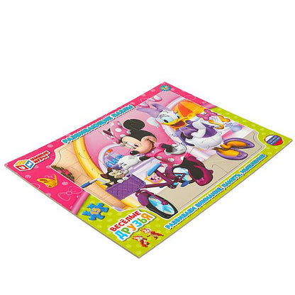 Весёлые друзья. Девочки. Пазл в рамке. 15 деталей. 285х215х5 мм. Умные игры. в кор.50шт