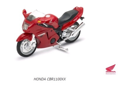 Véhicule en métal 1:18 honda cbr1100xx, couleur 4*12 pouces