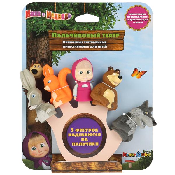 ST-FT1801 269979 ИГРУШКА ПЛАСТИЗОЛЬ ДЛЯ ВАННЫ Капитошка Маша и Медведь пальчиковый theatre, 5 c'est à dire