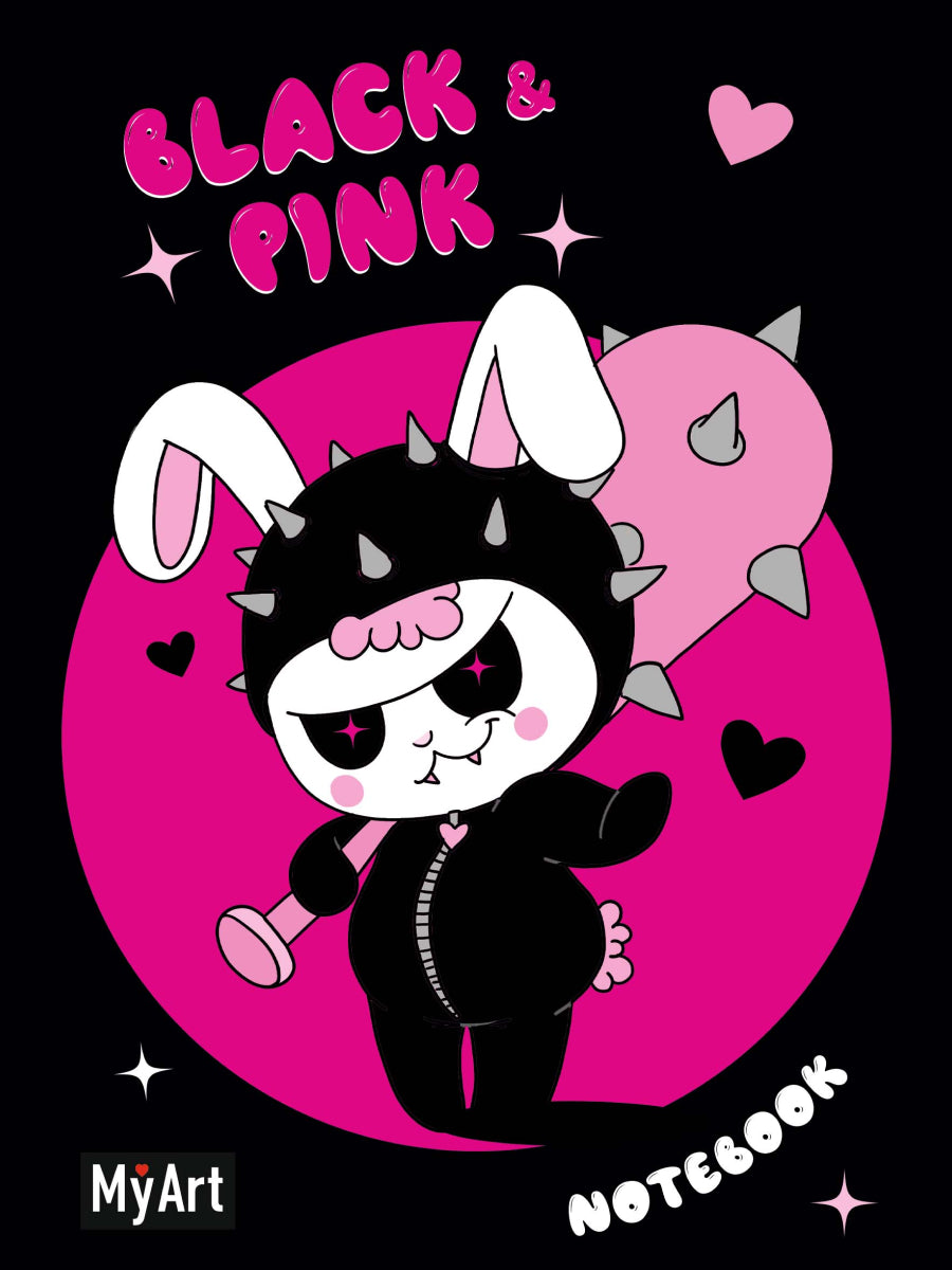 MyArt. БЛОКНОТ в линию Black & Pink. НеЗая