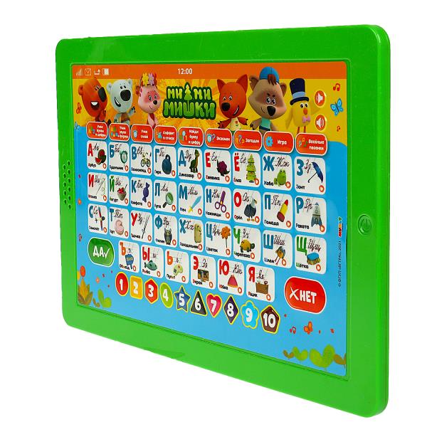 Обучающий планшет Ми-ми-мишки 300 стихов,песен,загадок,звуков.свет.кор.бат. Умка в кор.36шт