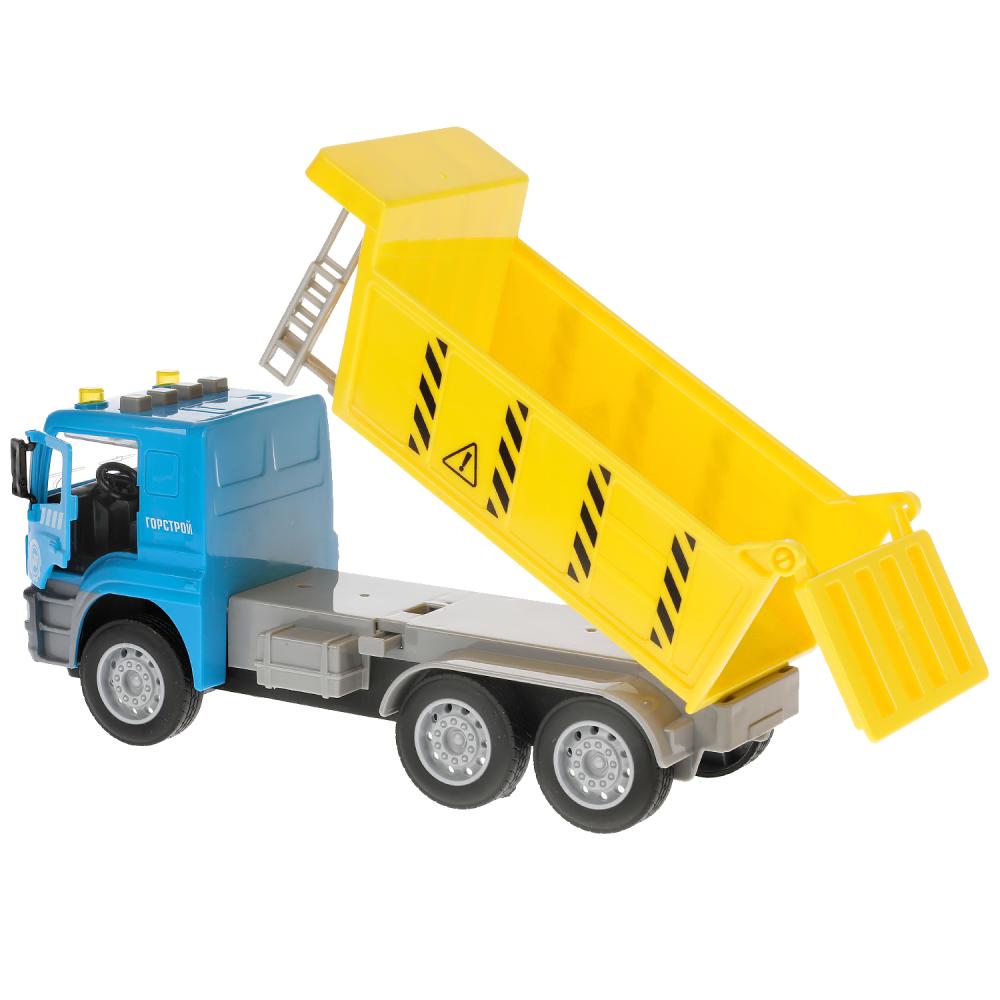 Технопарк. Машина "Kamaz Самосвал" 25 см, пластик свет-звук инерц, син, кор. арт.KAMDUMP-25PL-BUYE