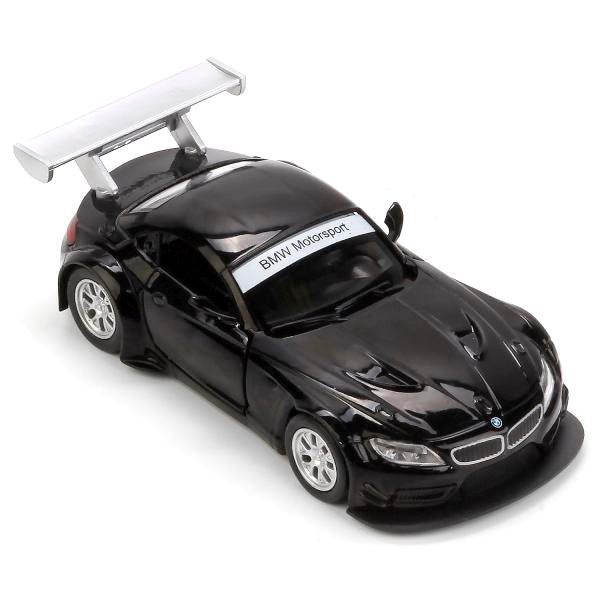 МАШИНА "ТЕХНОПАРК" МЕТАЛЛ. ИНЕРЦ. BMW Z-4 GT3, 1:38, ОТКРЫВ. ДВЕРИ В РУСС. КОР. в кор.2*36шт
