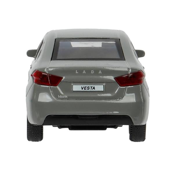 Машина металл LADA Vesta 11,5 см, двери, темно-серый, кор. Технопарк в кор.2*36шт