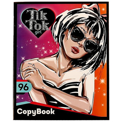 Тетрадь, 96 листов, клетка, диз 5, TIK TOK GIRL в кор.50шт