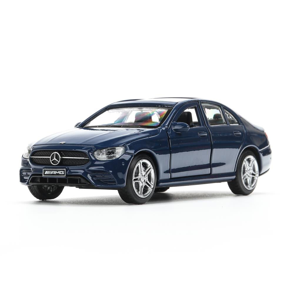 Машина металл MERCEDES-BENZ classe e amg 12см, дв,баг,ин,синий, кор. Parc technologique dans le cor.2*36шт