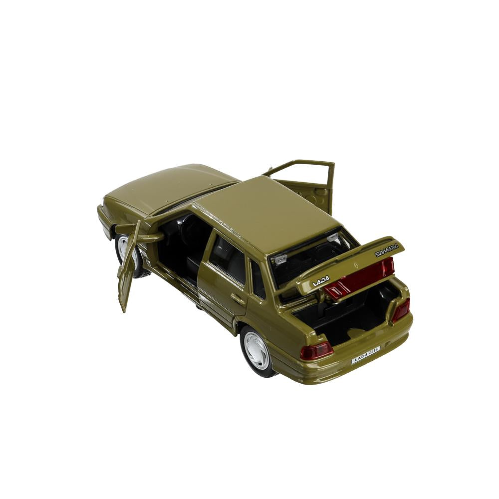 Machine en métal vaz-2115 "samarra" d'une longueur de 12 cm, double, sero-zeleny, cor. Parc technologique dans le cor.2*36шт