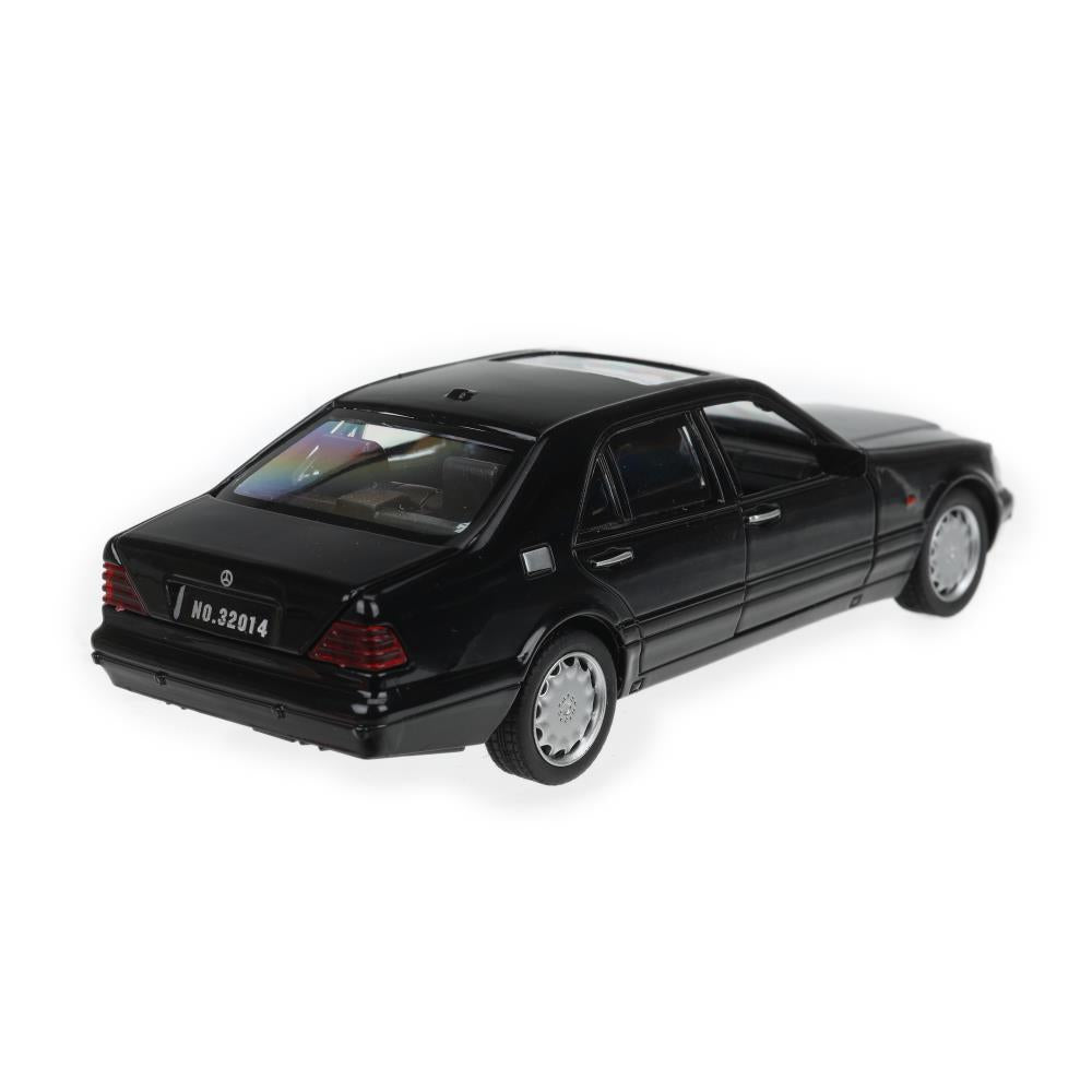 1:32 модель металл свет-звук mercedes w140 инерция,двери,багажник,капот,16см - в кор.2*36шт