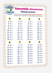 Справочные материалы: Тренажёр. Математика. Таблица деления (А5)