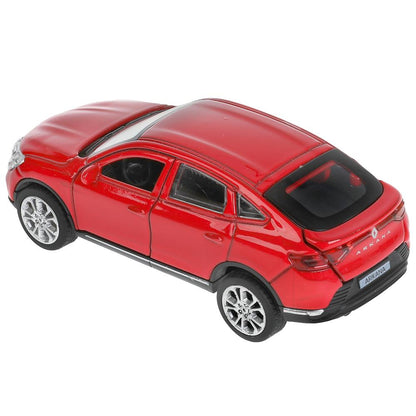 Машина металл RENAULT ARKANA дл 12 см, откр дв, багаж, инер, красный, в кор. Технопарк в кор.2*36шт