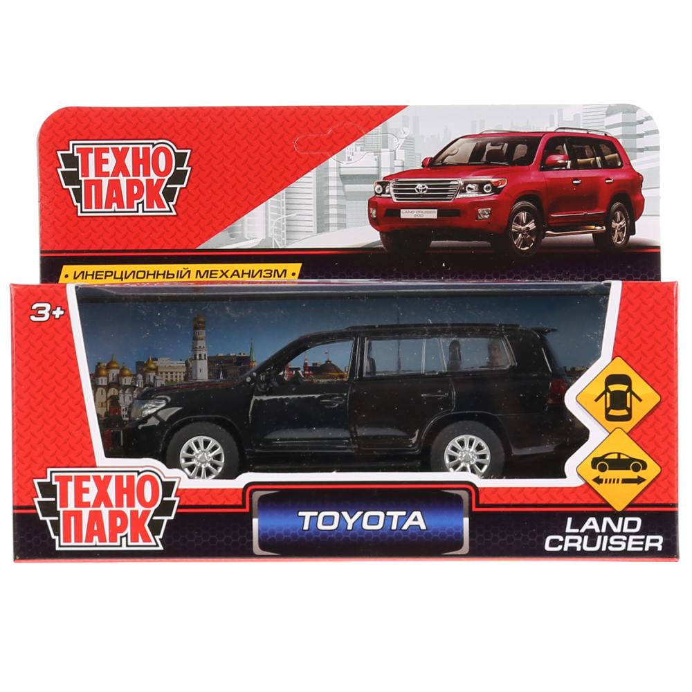 CRUISER-BK 262771 Машина металл TOYOTA LAND CRUISER длина 12,5 см, двери, инерц, черный, кор. Техно
