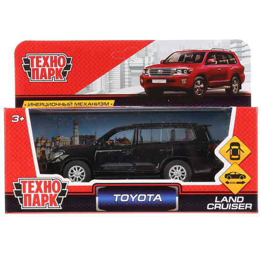 CRUISER-BK 262771 Машина металл TOYOTA LAND CRUISER длина 12,5 см, двери, инерц, черный, кор. Техно
