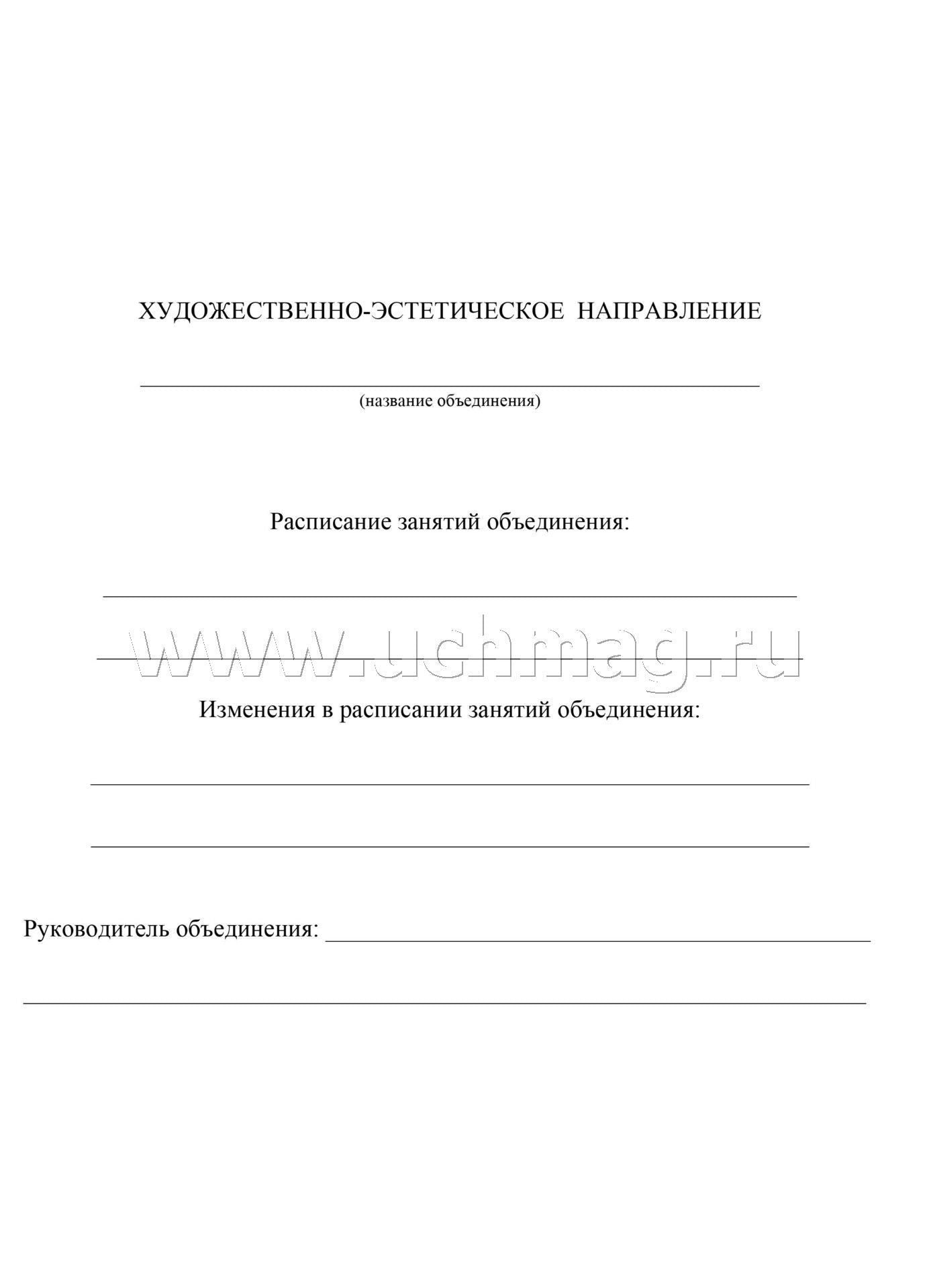 Журнал учета внеурочной деятельностин.в образов.орг-ии