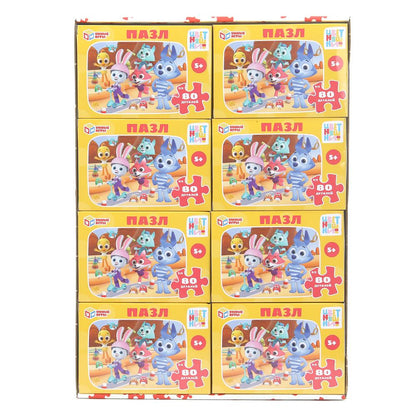 Цветняшки. Пазлы в коробке 80 деталей. 130х90х25 мм. Умные игры в уп.16шт в кор.8уп