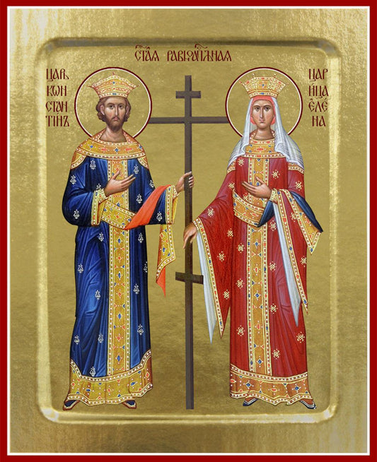 Икона Константина и Елены, равноапостольных (на дереве): 125 х 160