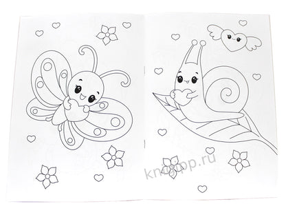 МОЯ РАСКРАСКА А4 чёрная. КАВАЙИ