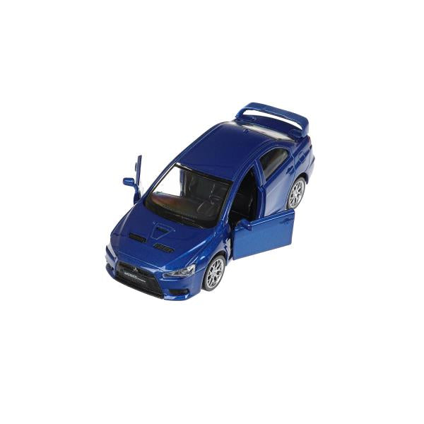 Машина металл MITSUBISHI lancer Evolution, 11,4 см, двери, инерц., кор. Технопарк в кор.2*48шт