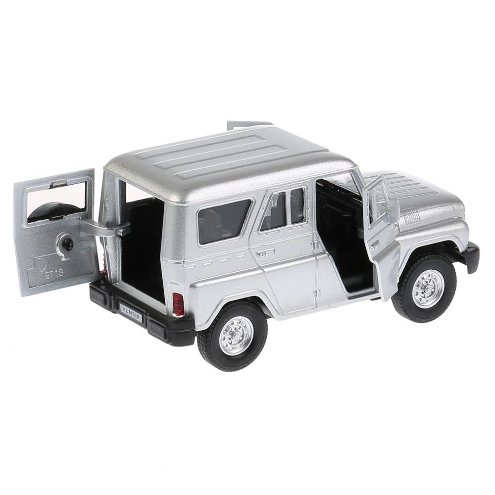ТМ Технопарк. Машина металл "UAZ HUNTER" 12см, открыв. двери, инерц., СЕРЕБРИСТЫЙ в кор в кор.2*36шт