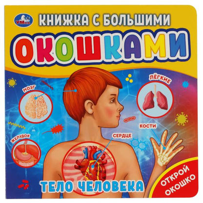 Ouais. Тело человека (книжка с большими окошками) Формат: 190х190 мм. Prix: 10 стр.