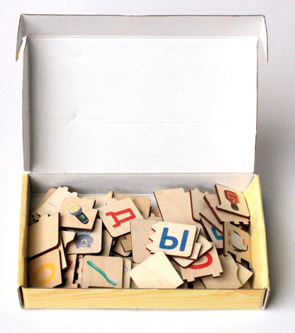 ПАЗЛ ДЕРЕВЯННЫЙ "АЗБУКА-ПАРОВОЗИК" dans le cor.14шт