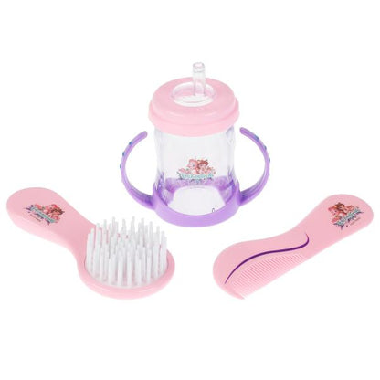 Набор для пупса ЭНЧАНТИМАЛС 3 предмета: гребешок, расческа, поильник, блист КАРАПУЗ в кор.2*84шт