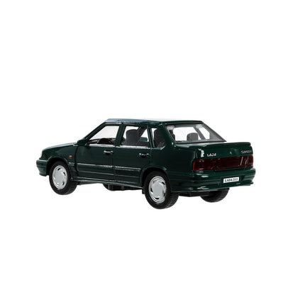 Машина металл ваз-2115 "самара" длина 12 см,двери,темно-зеленый,кор. Технопарк в кор.2*36шт