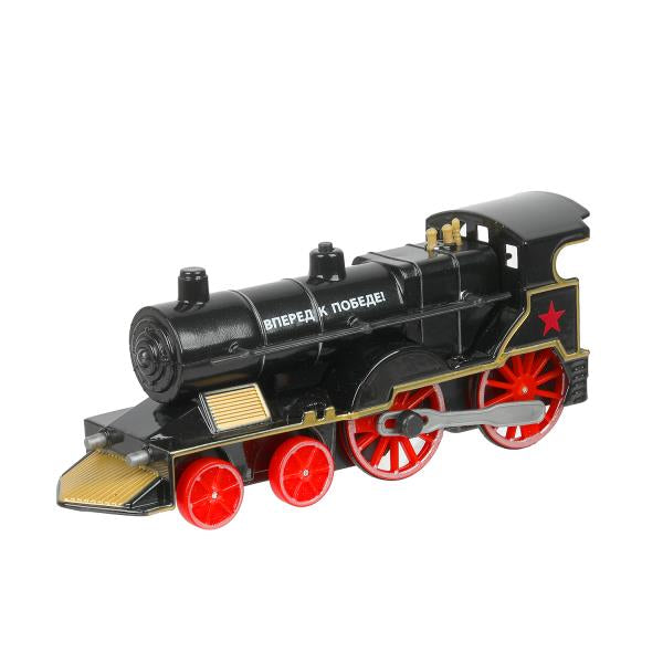Машина металл светзвук паровоз, 15 см, инерц., кор. Технопарк в кор.2*24шт