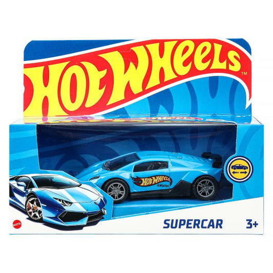 Машина металл Хот Вилс СПОРТКАР 9,5 см, синий, инерц., кор. - в кор.2*120шт